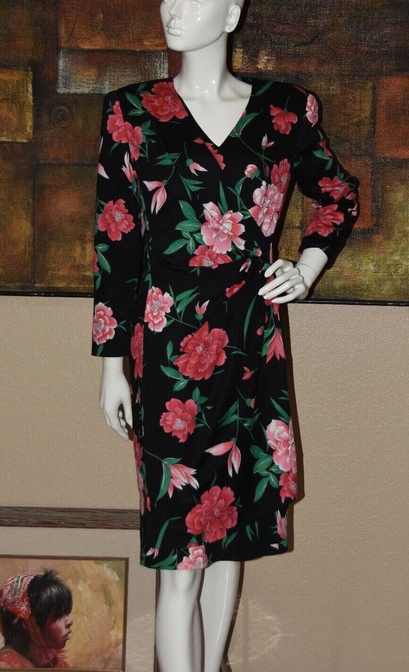 WAYNE KASTNING for Helga Side Abstract Floral Print Dress